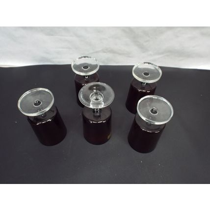 Vintage Luminarc Verrerie D'Arques France Red Short Stem Wine Glass Set of 5