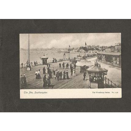 Postcard Hampshire Southampton The Pier Woodbury Series 1126