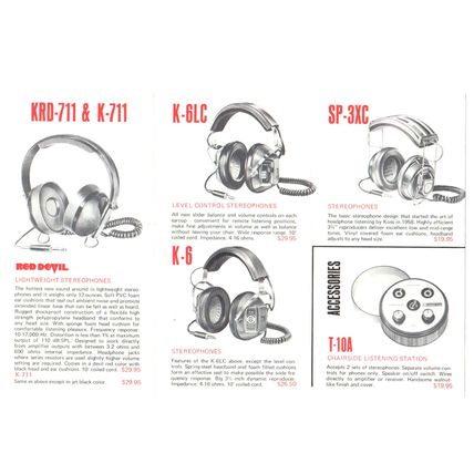 BROCHURE: 1968 Koss Stereo Phones
