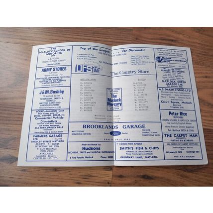 1979/80 Matlock Town vs Buxton - Northern Premier League * FREE P&P *