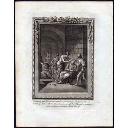 HIRCANUS AND PHAZAEL 1777 William Walker - Jan Luyken ANTIQUE ETCHING