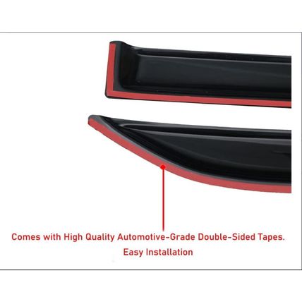 Lightronic Visors Vent , 4-Pieces Set, Fits 2001-2004 Toyota Tacoma, Double Cab