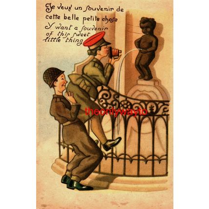 I Want A Souvenir Of This Sweet Little Thing.., Humorous French/English Postcard