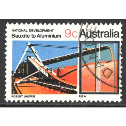 AUSTRALIA 1970: NATIONAL DEVELOPMENT - 9c BAUXITE TO ALUMINIUM USED (G3)