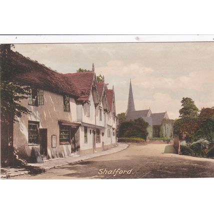 EC231 SHALFORD. COLOURED PRINTED POSTCARD