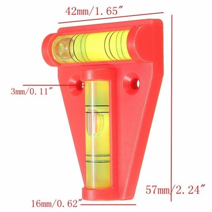 T Spirit Level 20mm x 18mm x 10mm Bubble Vial Floor Leveller Caravan UK 