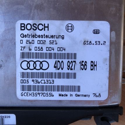 Audi 4D0927156BH D2 A8 Quatro 1998 1999 98 99 Transmission TCU Control Module