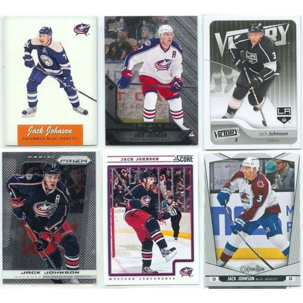Jack Johnson 6x card lot incl Retro