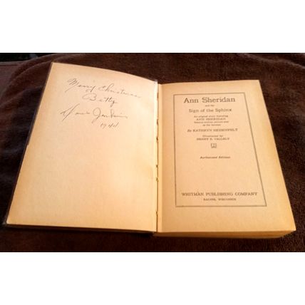 Old Vintage Book Ann Sheridan And The Sign Of The Sphinx 1943 Great Condition