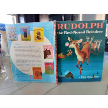 Old Little Golden Book Walt Disney Rudolph The Red Nose Reindeer G Edition 1963