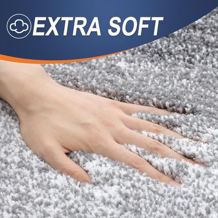 OLANLY Bathroom Rugs Sets 3 Piece, Soft Absorbent Microfiber Bath Mats and U-Sha