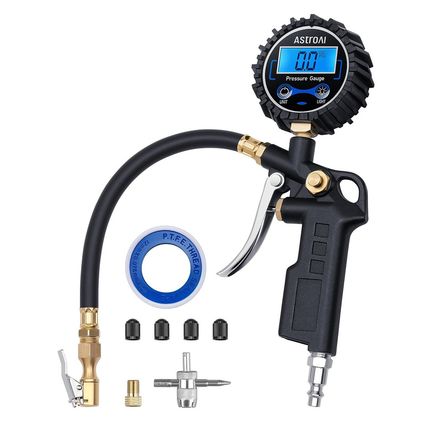 Astroai Digital Tire Pressure Gauge with Inflator, 3-250 PSI Air Chuck & Compres