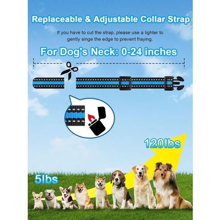 Bousnic Dog Shock Collar 2 Dogs (5-120Lbs) - 3300 Ft Waterproof Training Collar