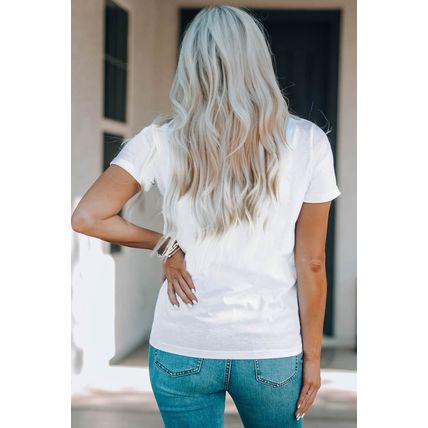 White Hay Fall Cow Head Graphic Tee