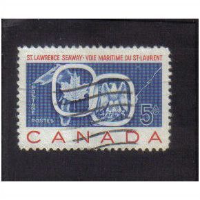 1959 canada opening of st lawrence seaway 5c f/u sg513
