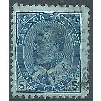 Canada 1903 SG178 5c Blue/Bluish Fine Used....