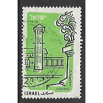 ISRAEL 1960 AIR 20a TOWER ASHQELON SG 184 FINE USED#2