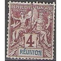 Réunion 1892 Michel 34 O Cote (2005) 2.50 € Type Sage Cachet rond