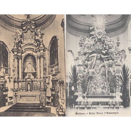 Notre Dame D'Hanswyck Maitre Autel 2x Antique Postcard