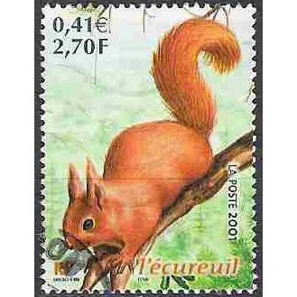 France 2001 Michel 3521 O Cote (2008) 1.00 € Ecureuil Cachet rond