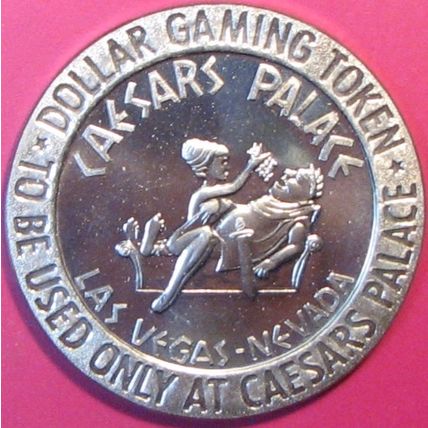 Caesars Palace. $1 Casino Token. Las Vegas, NV. 1966. U02.