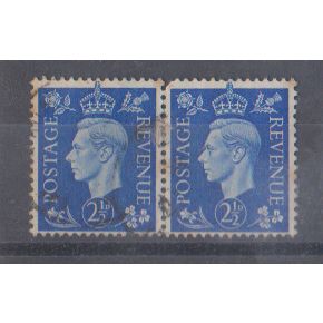 GB 1937 George VI 2.5d blue horizontal pair SG 466