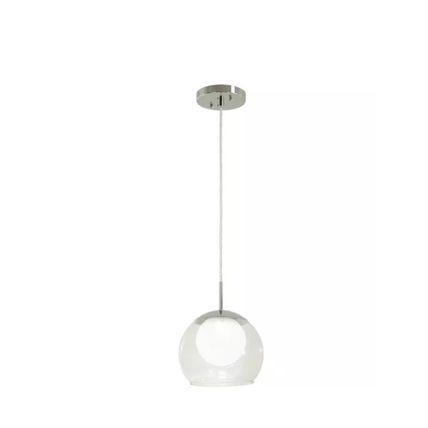 H B Melinda 40-Watt Equivalence Chrome Integrated LED Mini Pendant