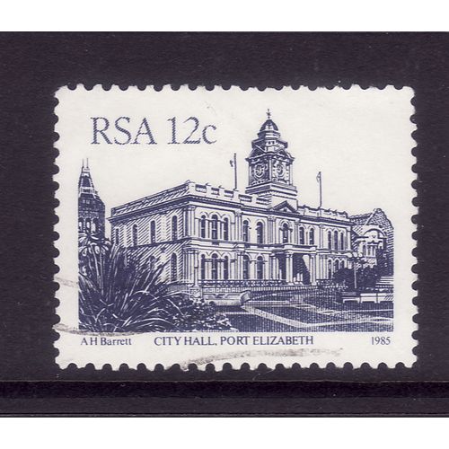 SOUTH AFRICA 1985 BUILDINGS 12c CITY HALL , PORT ELIZABETH SG520C FINE USED#2