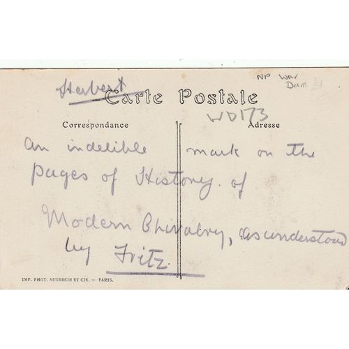 War Damage Ypres The Cathedral St Martin After The Bombardment Postcard (WD173)