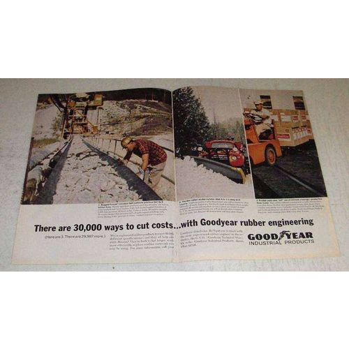 1966 Goodyear Ad - Pylon Conveyor Belt; Rubber Blades
