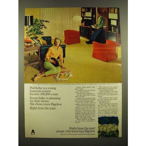 1967 Bigelow Doverton Carpet in Marigold Tweed Ad