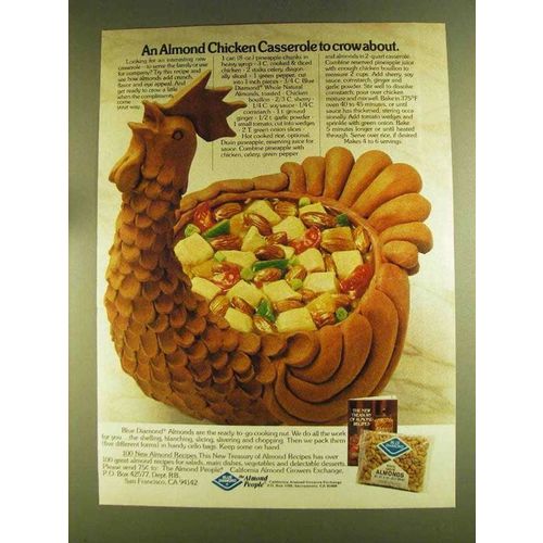 1980 Blue Diamond Almonds Ad - Chicken Casserole