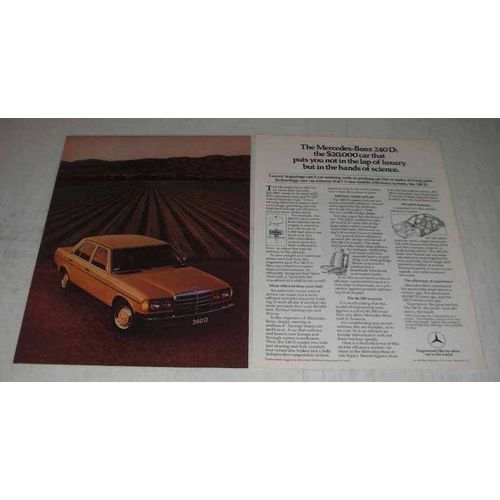 1980 Mercedes-Benz 240D Car Ad - Lap of Luxury