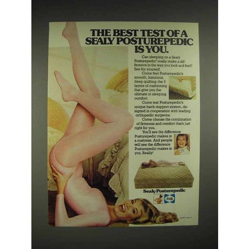 1983 Sealy Posturepedic Mattress Ad - The Best Test