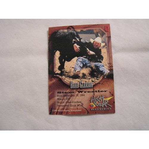 Brad Gleason 1995 High Gear Rodeo Silver base NO. 42