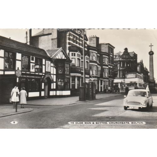Ye Olde Man & Scythe Churchgate, Bolton Lancashire Postcard (LAN77286)
