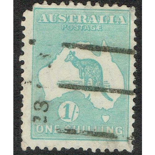 Australia 1929 Kangaroo 1/- Blue Green wmk W7 SG109 GU
