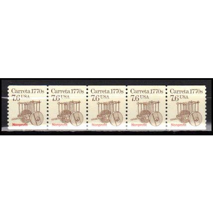 2255 7.6c Carreta Very Fine MNH Dry Gum PNC 1/5 X2969