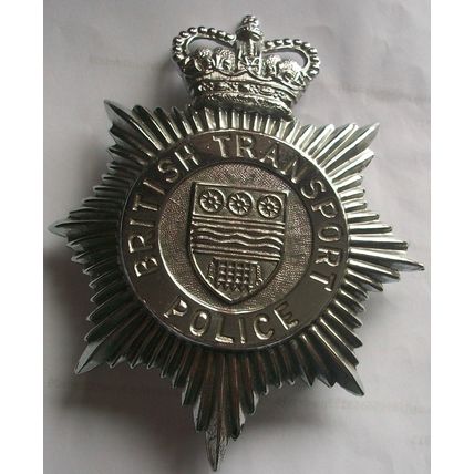 British Transport Police Helmet Plate QE11 Crown