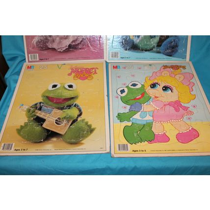 VTG 80s Muppet Babies Frame Tray Puzzle Gonzo Piggy Kermit 1984 Jim Henson 25 PC