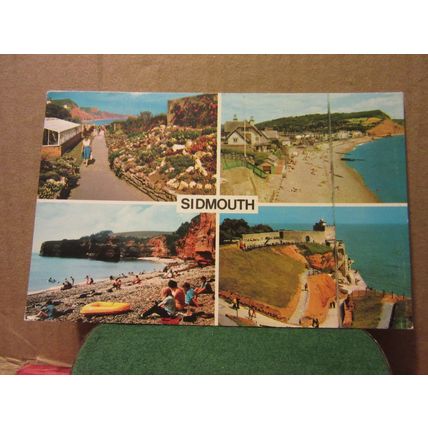 multiview, SIDMOUTH, Devon. used postcard Colourmaster 1984 pm =