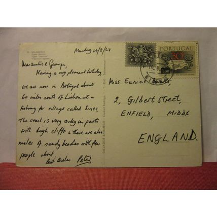 SALAMANCA, Spain vintage used postcard 1968 pm. portugese stamps =
