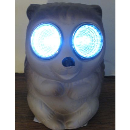 Solar Powered LED Light Up Decorative Stoneware Hedgehog Garden Light