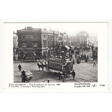 Elephant & Castle Pamlin Prints Reproduction Postcard London Transport C1080