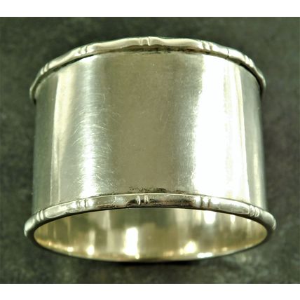 Antique Tuck Chang Chinese Hallmarked Solid Silver Serviette Napkin Ring