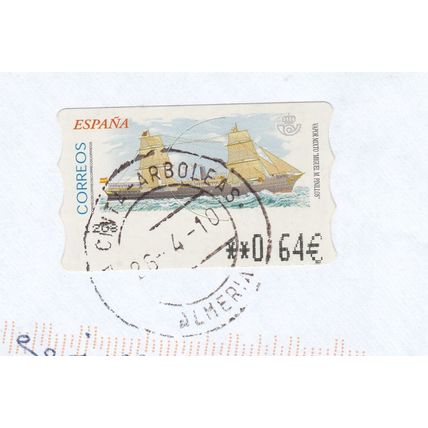 La Cinta Arboleas postmark Spain 2010 on Miguel M Pinillos Label 0.64e VGC
