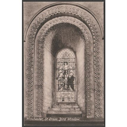 Bird Window, St Cross Hospital, Winchester, Hampshire, c.1910 - Frith's Postcard
