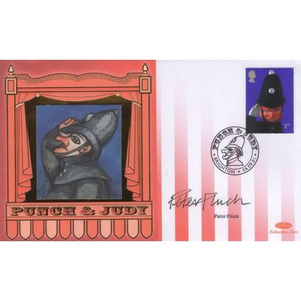 Peter Fluck Of Spitting Image TV Political Puppet Show Hand Signed FDC