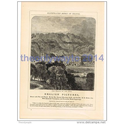 Palace of the Peak, England, Book Illustration, 1880