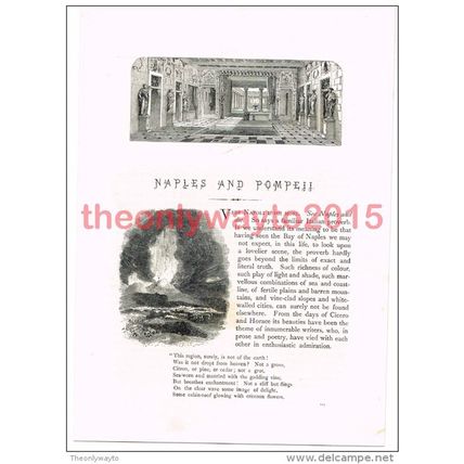 Naples and Pompeii, Italy, Book Illustration (Print), c1891